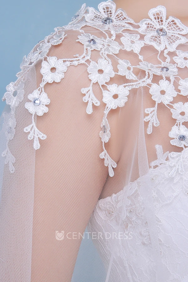 New Lace Diamond Summer Cloak Round Neck White Shawl