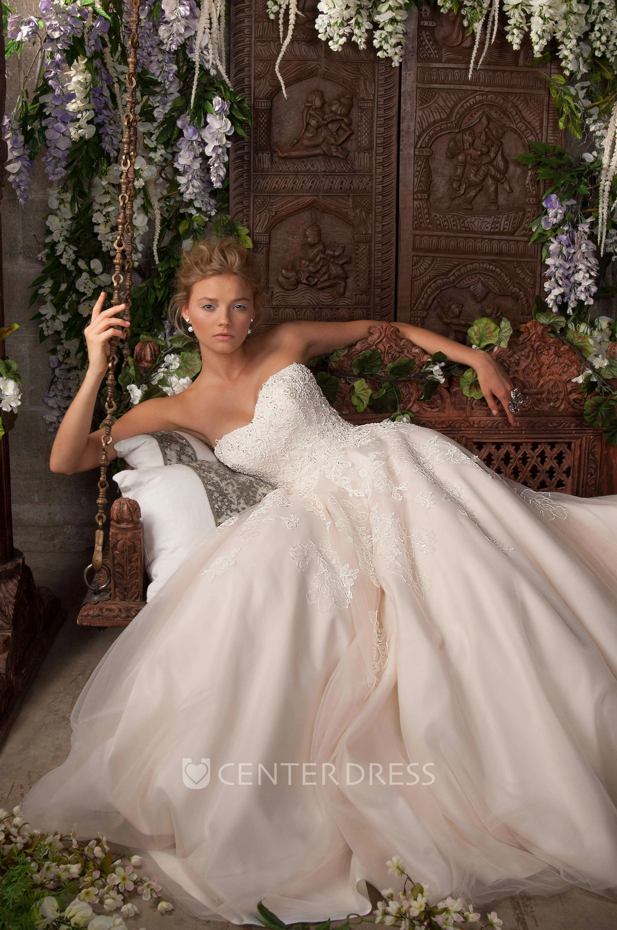 Mermaid High Neck Sleeveless Beaded Satin Wedding Dress With Keyhole