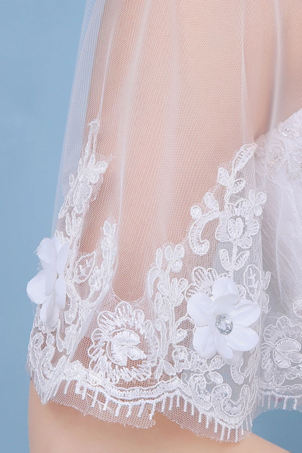 New White Summer and Summer Sweet High-necked Lace Shawl