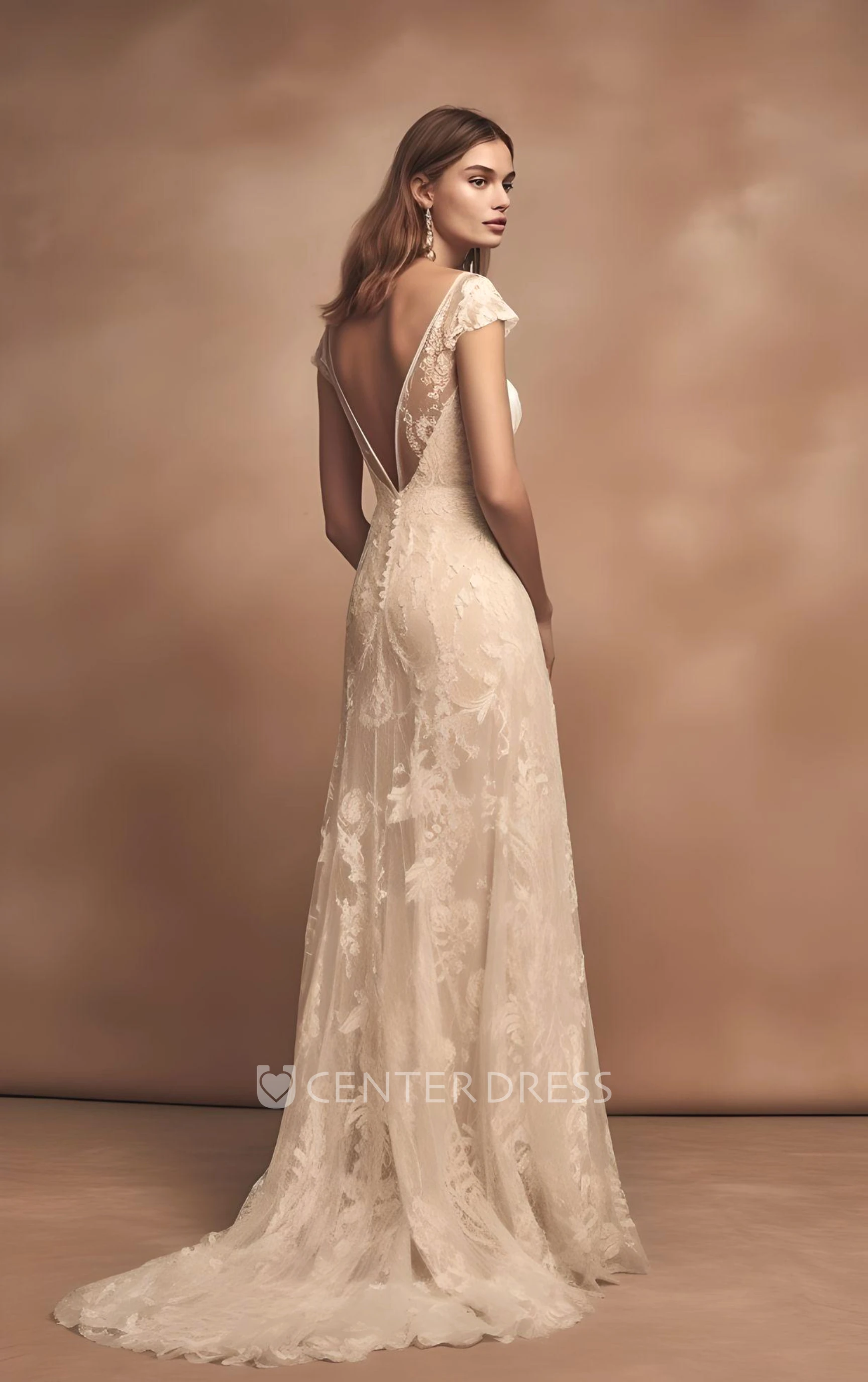 2025 Wedding Dress A-Line Tulle Lace Sleeveless V-neck V Back Simple Elegant