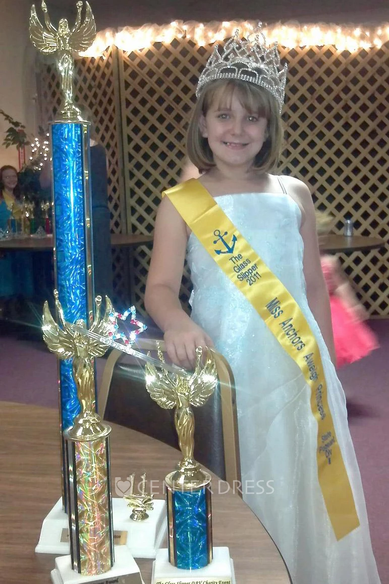 Spaghetti Ankle-Length Floral Cape Organza Flower Girl Dress With Straps