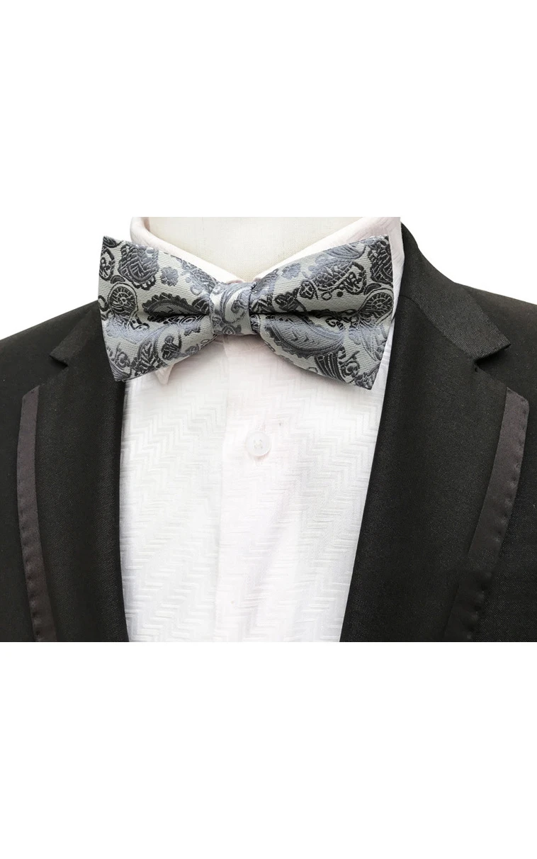 Satin Floral Printing Bow Tie-11 Color Options