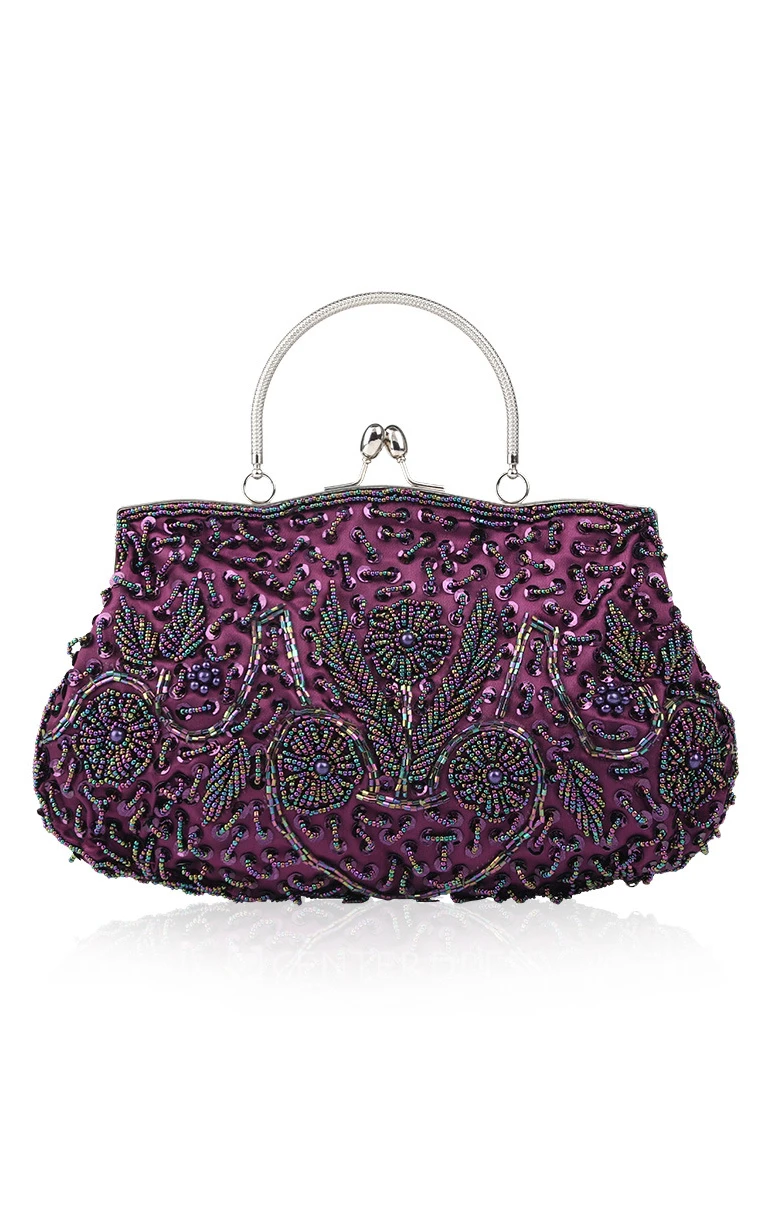 Appliqued Beaded Handbag