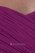 Sweetheart Chiffon Long Bridesmaid Dress With Cascading Skirt Detail