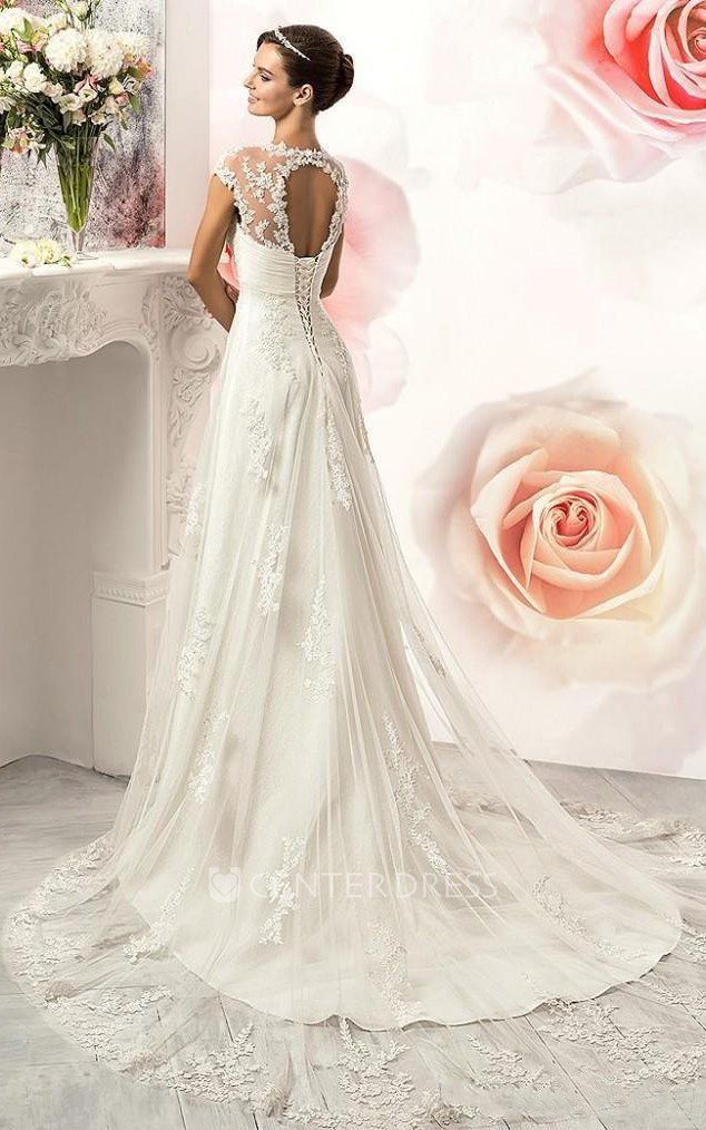 Wedding dress with tie hotsell up back