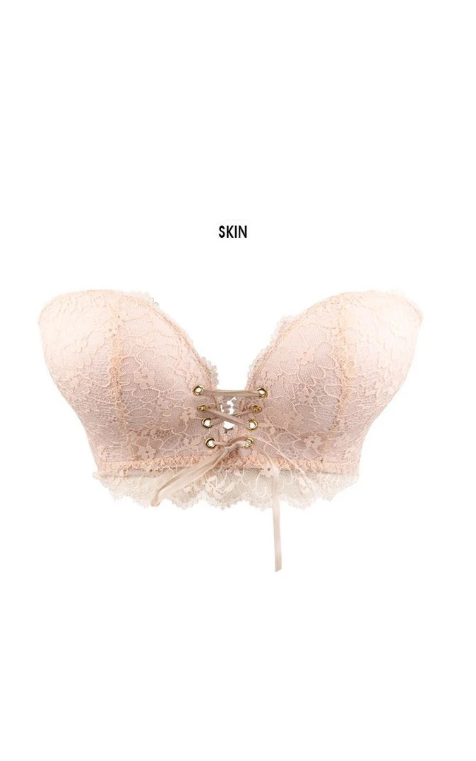 Elegant Strapless Bra with Lace