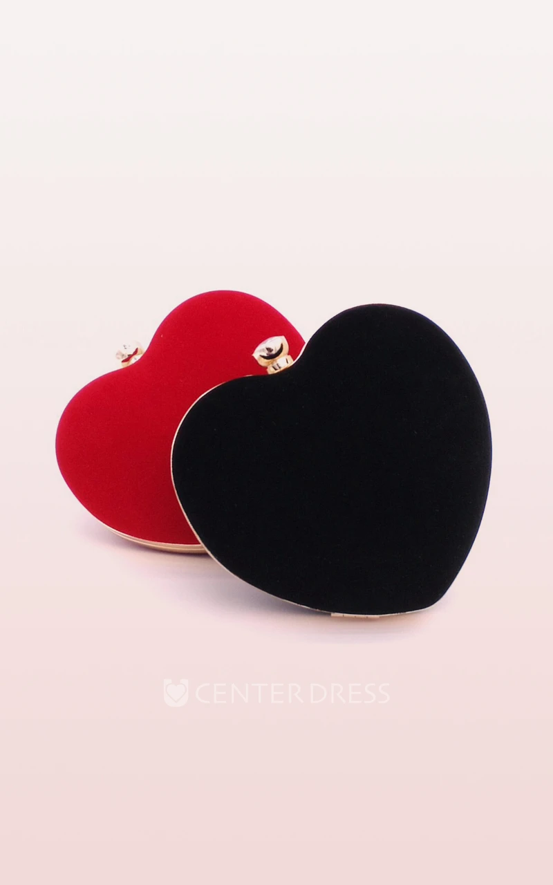 Heart-shaped Flannel Clutch