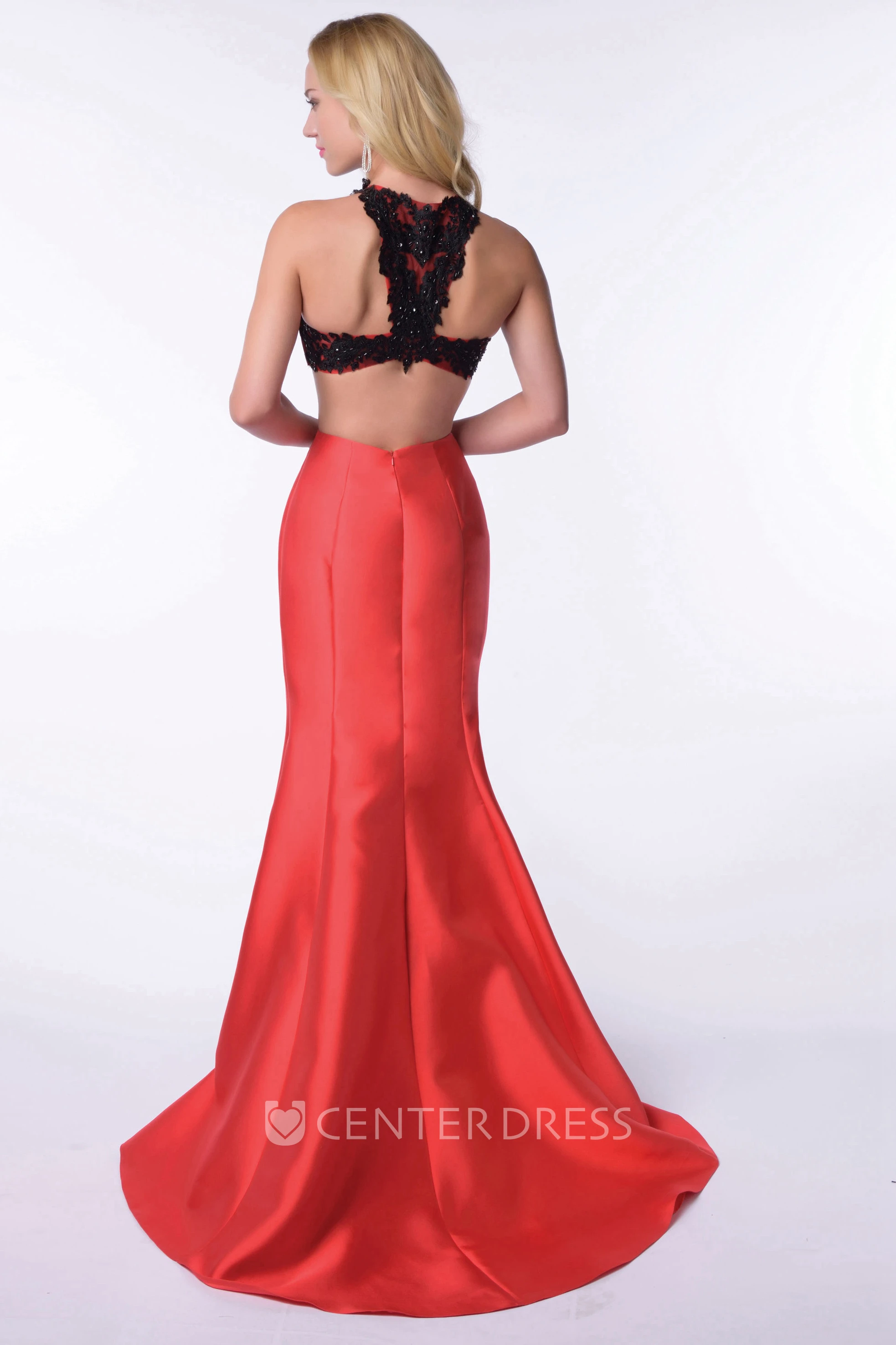 Satin A-Line Sleeveless Homecoming Dress With Beaded Lace Corset