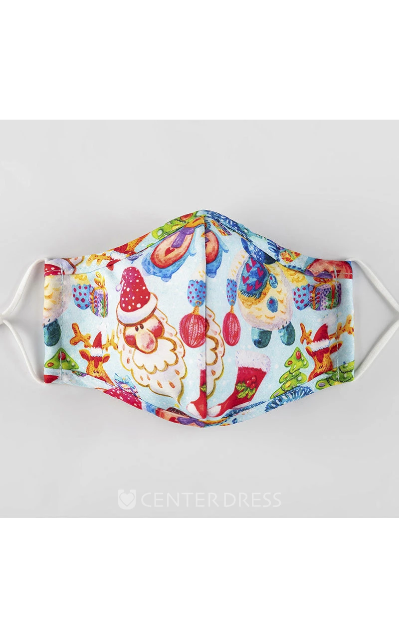 Non-medicial Christmas Cotton Washable Face Mask In 5 Colors