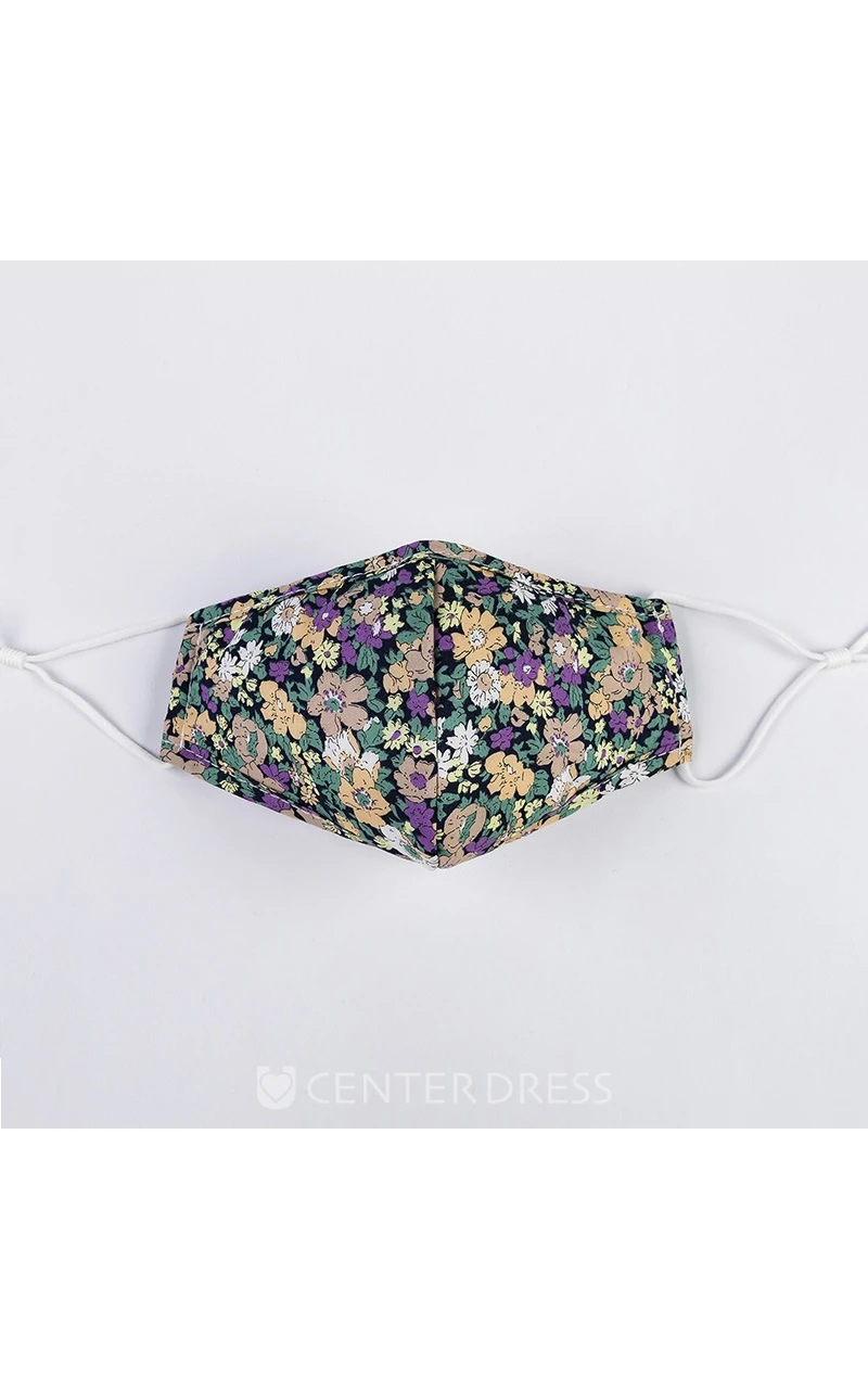 Non-medicial Floral Printed 3 Colors Cotton Reusable Face Mask