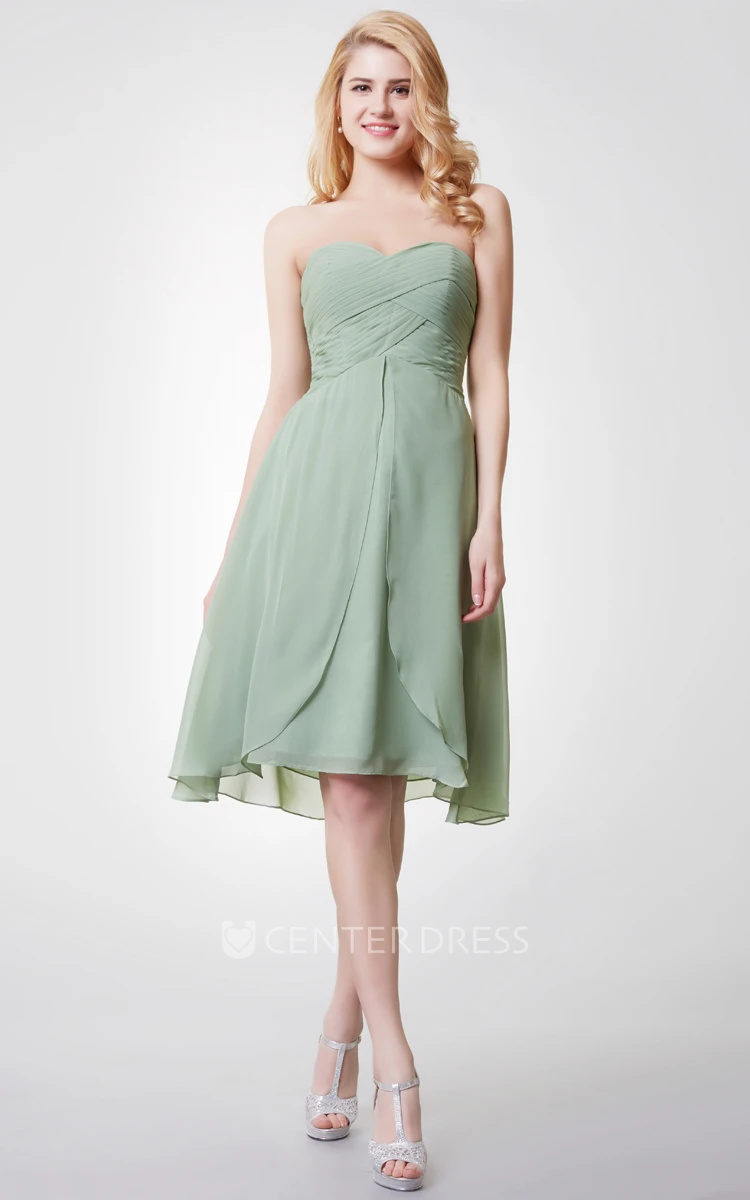 Sweetheart A-Line Knee Length Bridesmaid Dress