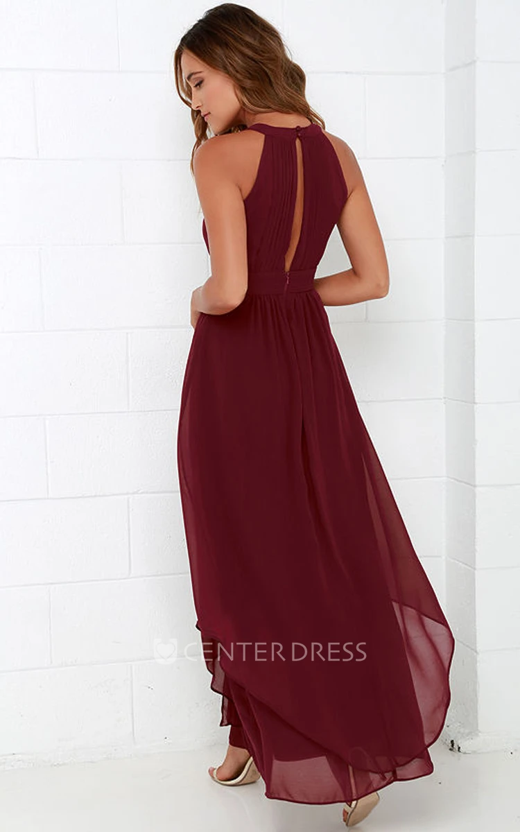 Brilliant Halter Empire Sleeveless Dress