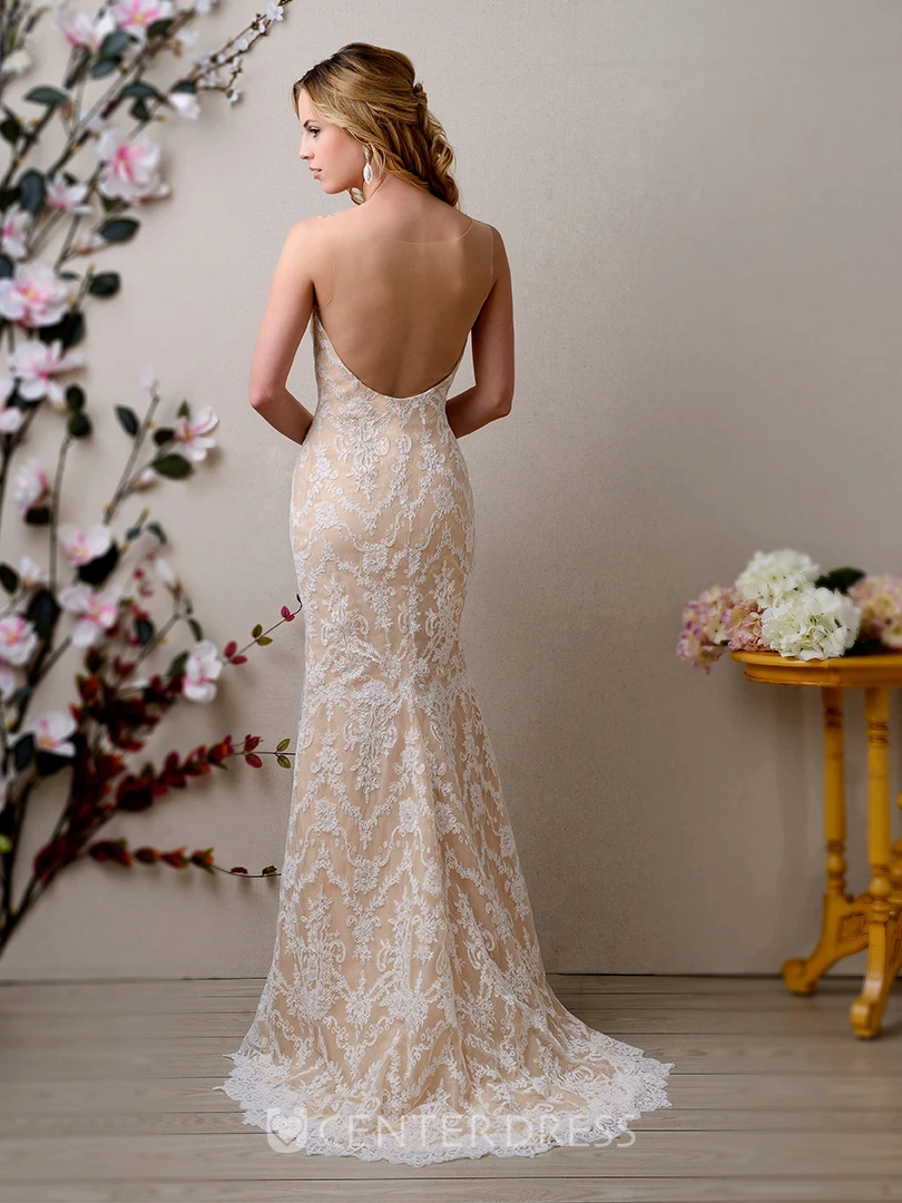 Elegant Lace Sweetheart Fit And Flare Bridal Gown