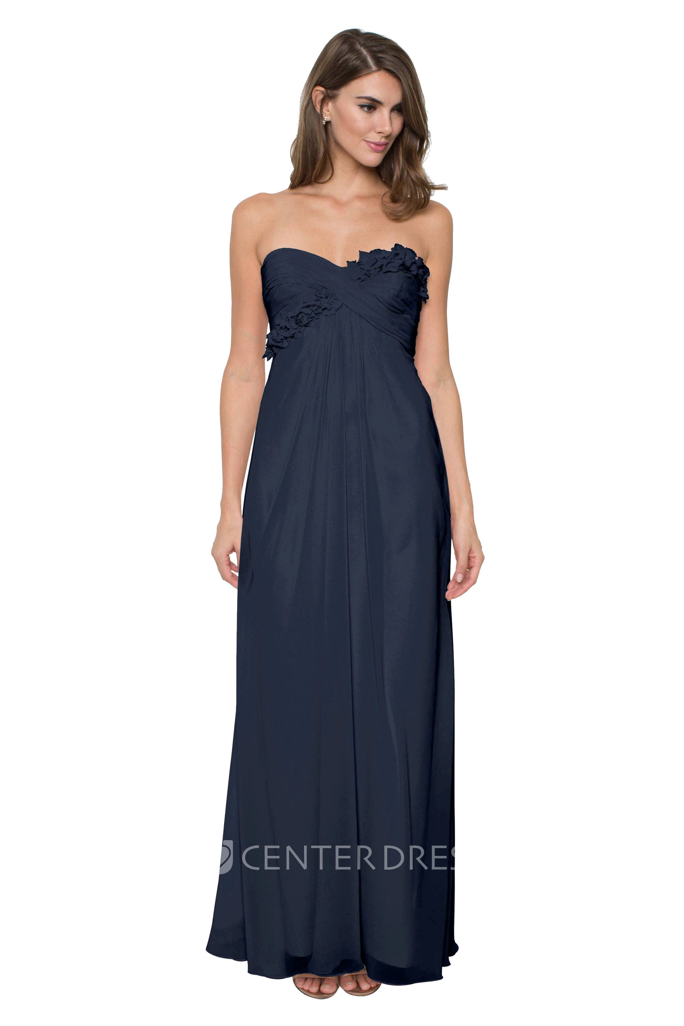 Sweetheart Floral Sleeveless Chiffon Muti-Color Convertible Bridesmaid Dress With Criss Cross