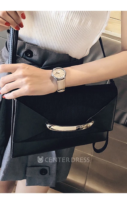 Refined Zipper PU Clutch