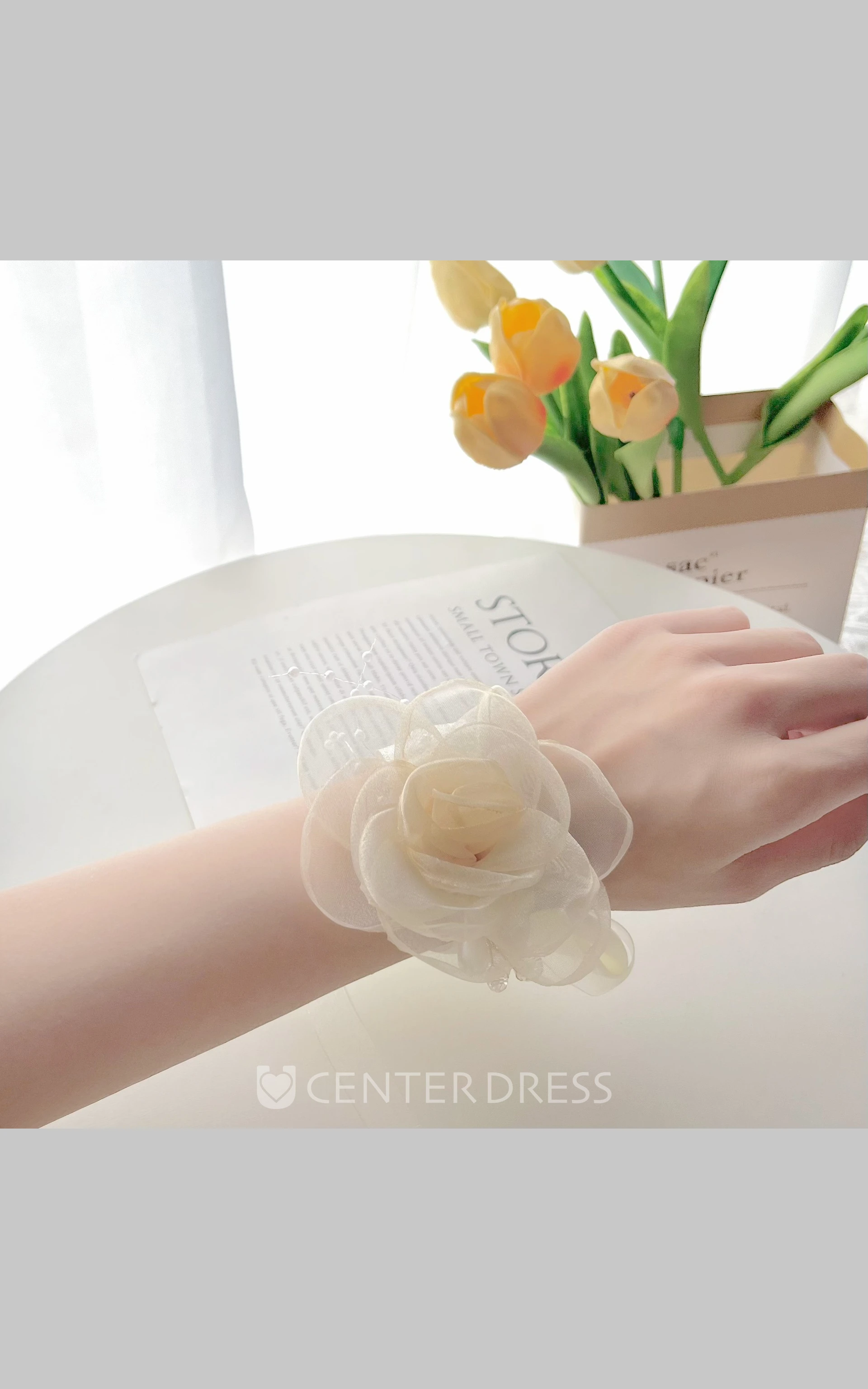 Bridal Wedding Pearl Beautiful Wrist Corsage