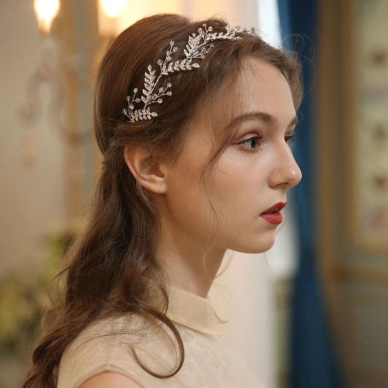 Classical Leaf Style Rhinestone Headbands