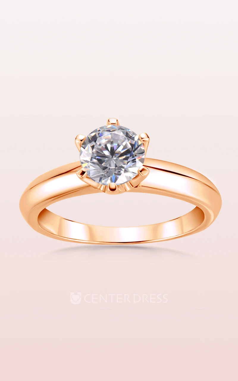 Classic Round Cut 925 Silver Wedding Rings