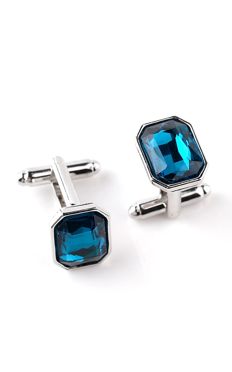 Crystal Alloy Cufflinks-5 Color Options