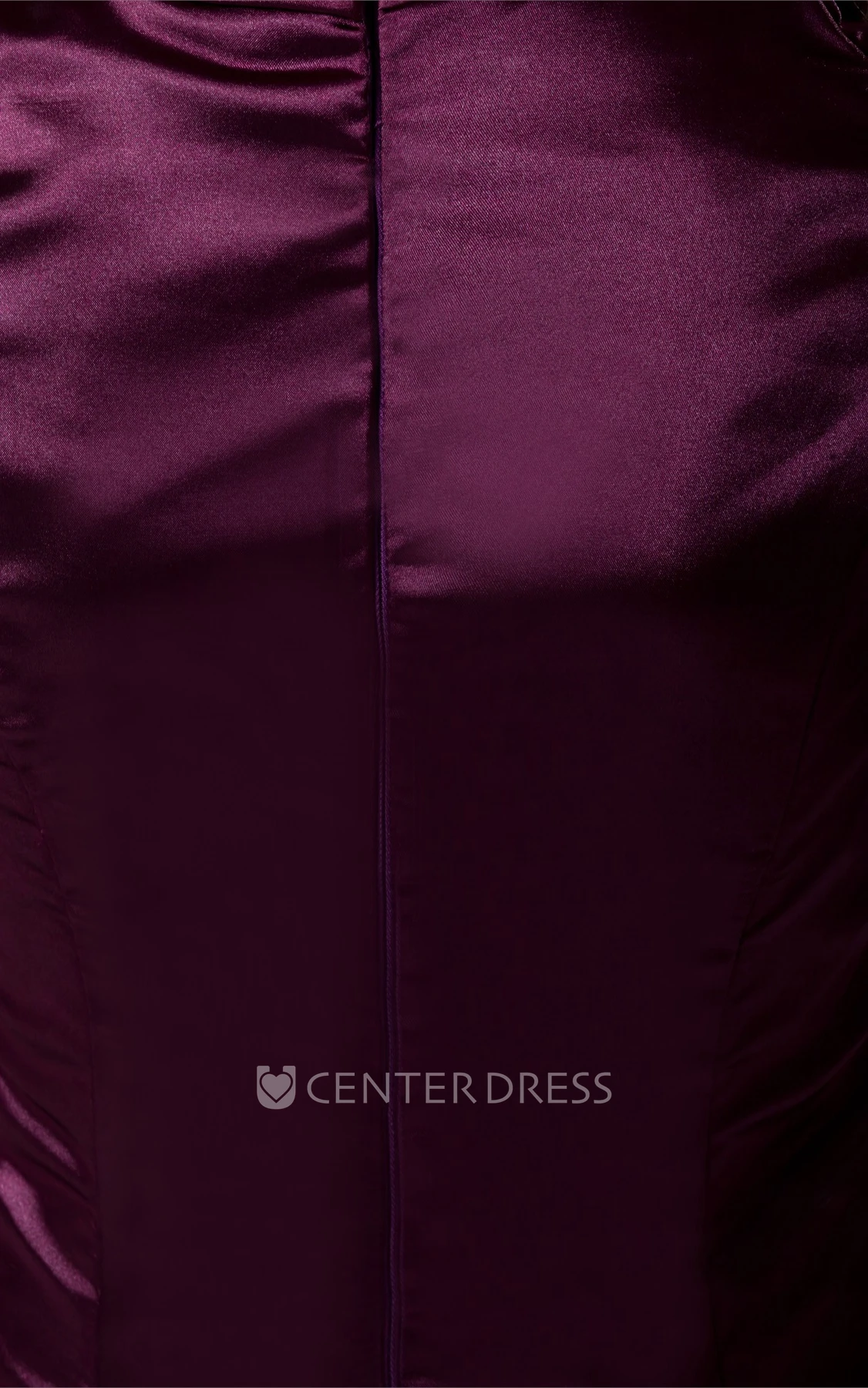 Modest Long-Sleeve Side-Ruched Formal Gown with Beading and Flower