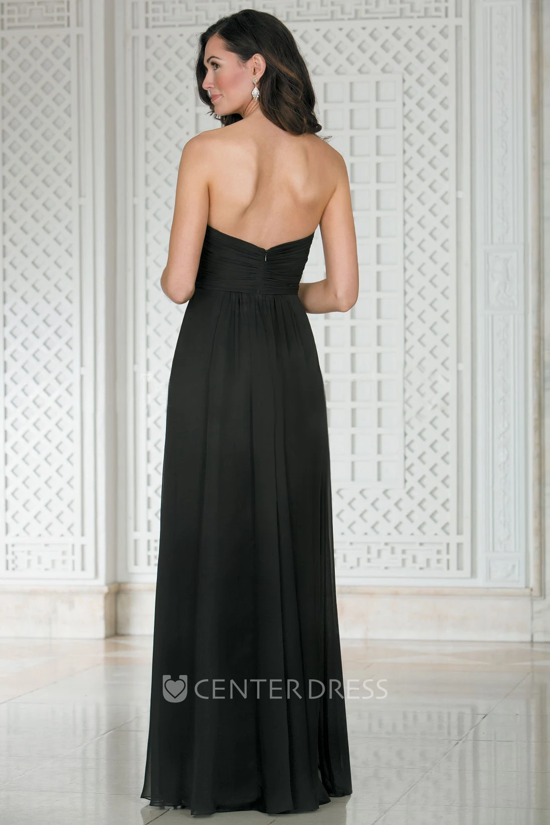 Sweetheart A-Line Floor-Length Bridesmaid Dress With Crisscross Ruches