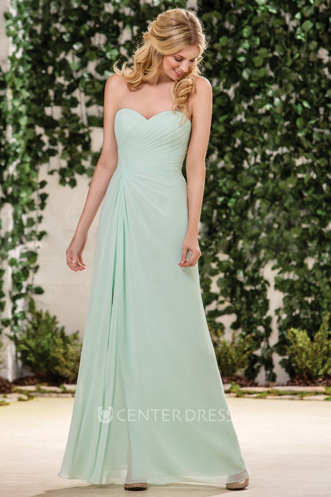 Sweetheart A-Line Bridesmaid Dress With Asymmetrical Ruches