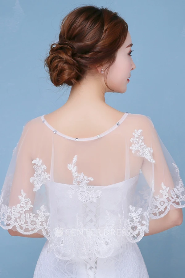 New Lace Diamond Necktie Cape Shawl