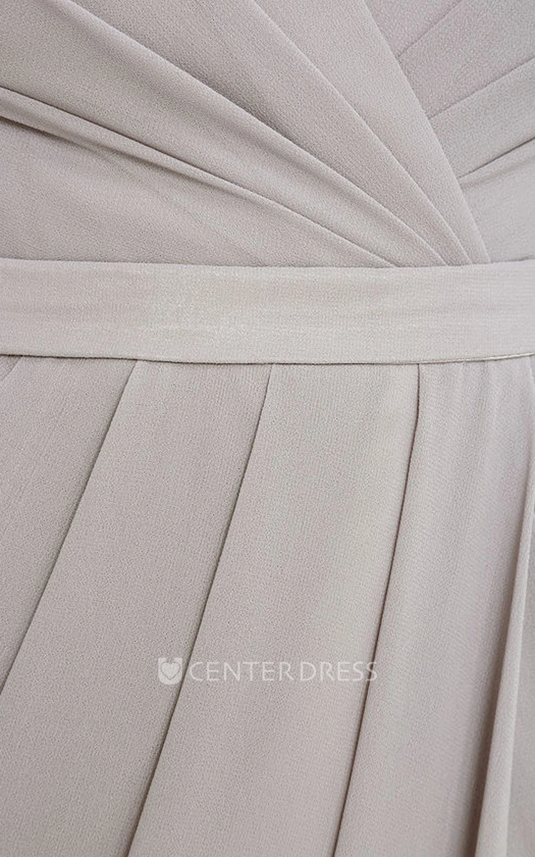 V-Neck Chic Sheath With Front Split