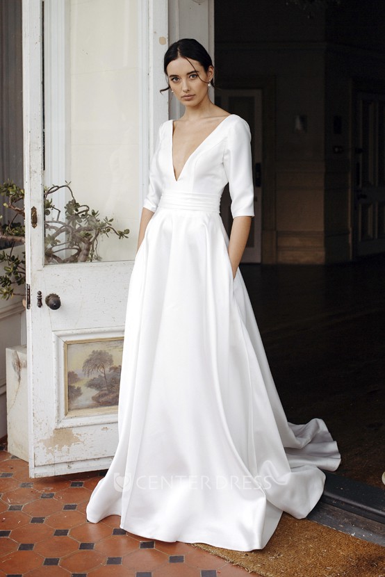 Satin sales bridal gowns