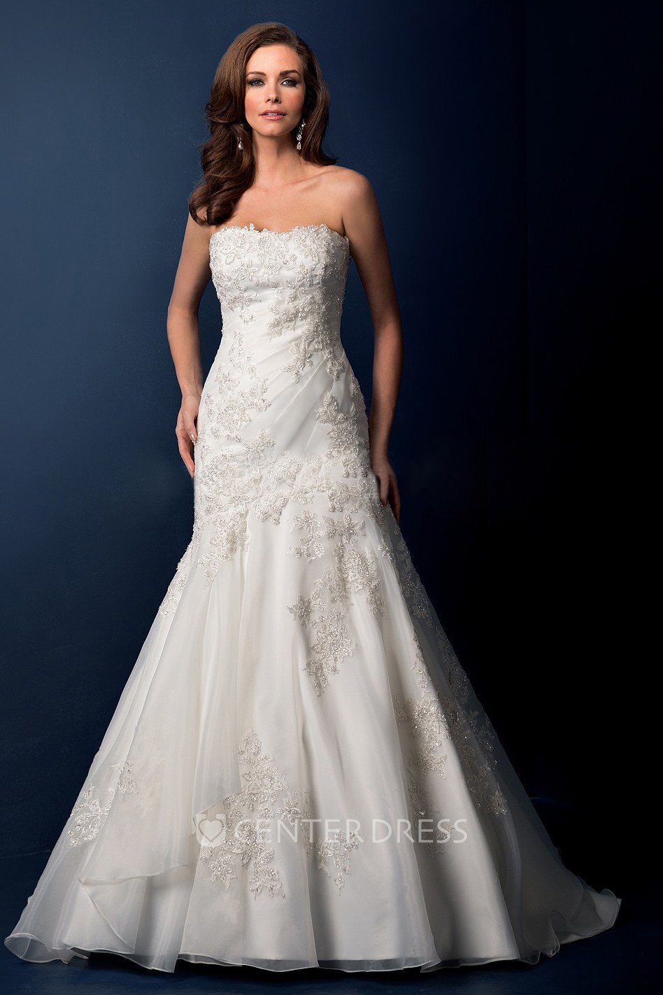 Strapless trumpet 2024 wedding dress