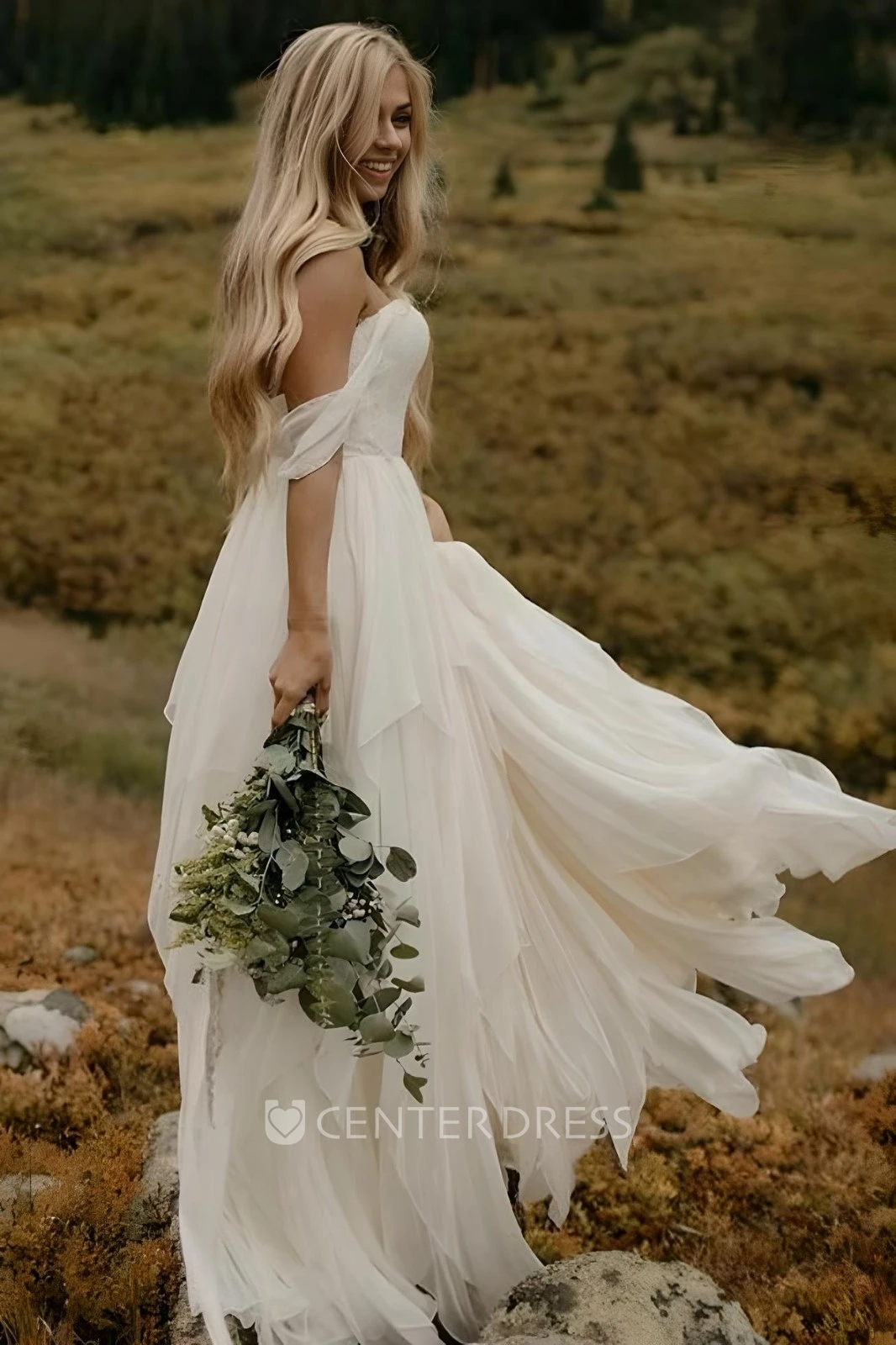 Ethereal boho store wedding dress