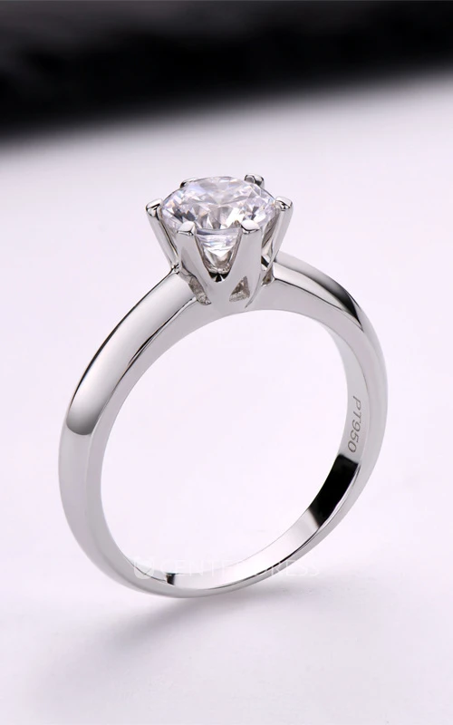 Classic Round Cut 925 Silver Wedding Rings