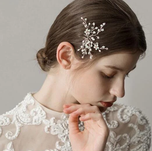 Simple Style Pearl Rhinestone Hair Pins