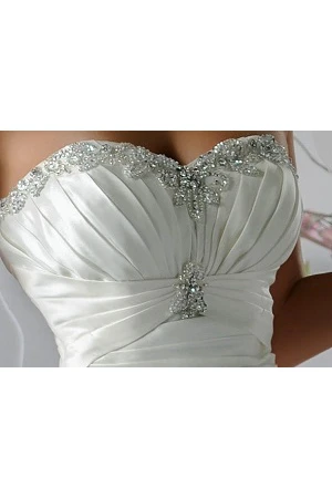 Crystal Sweetheart Taffeta Bridal Gown With Ruching