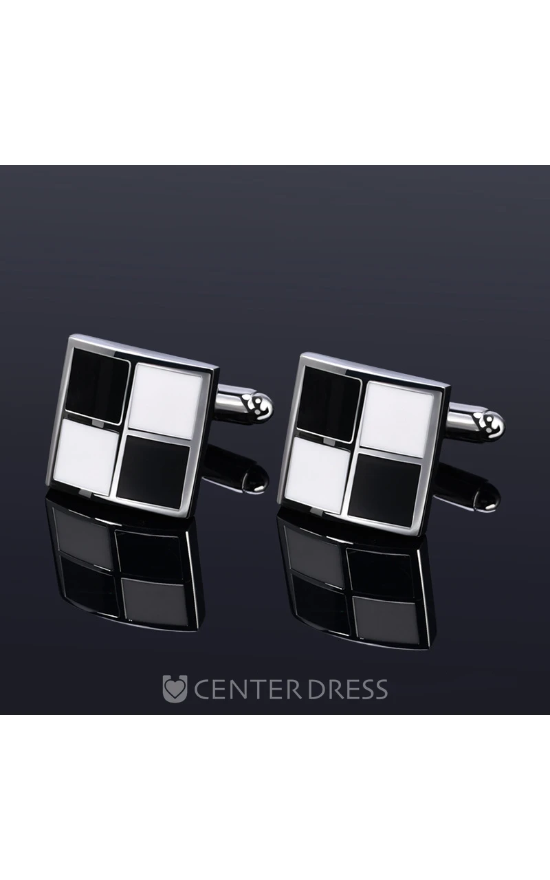 Simple Classic Alloy Cufflinks-10 Styles