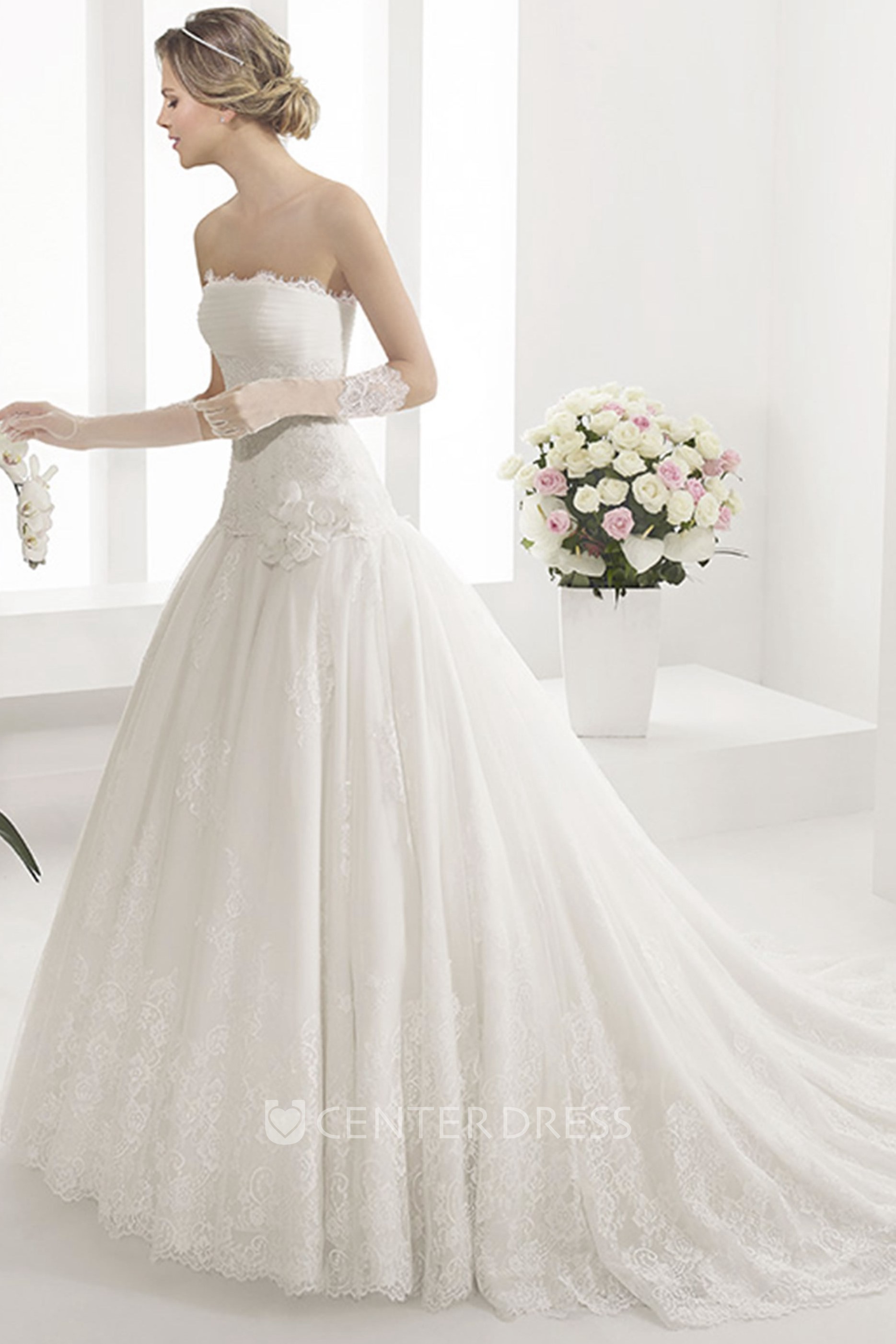 Ruched Top Wedding Dresses