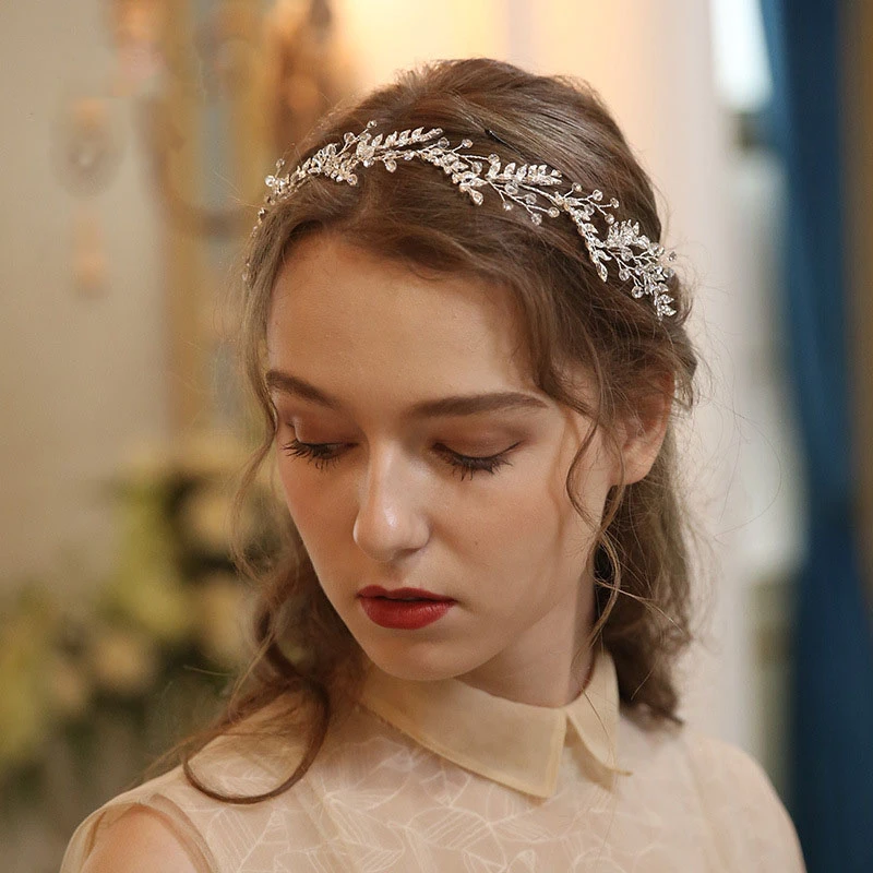 Classical Leaf Style Rhinestone Headbands