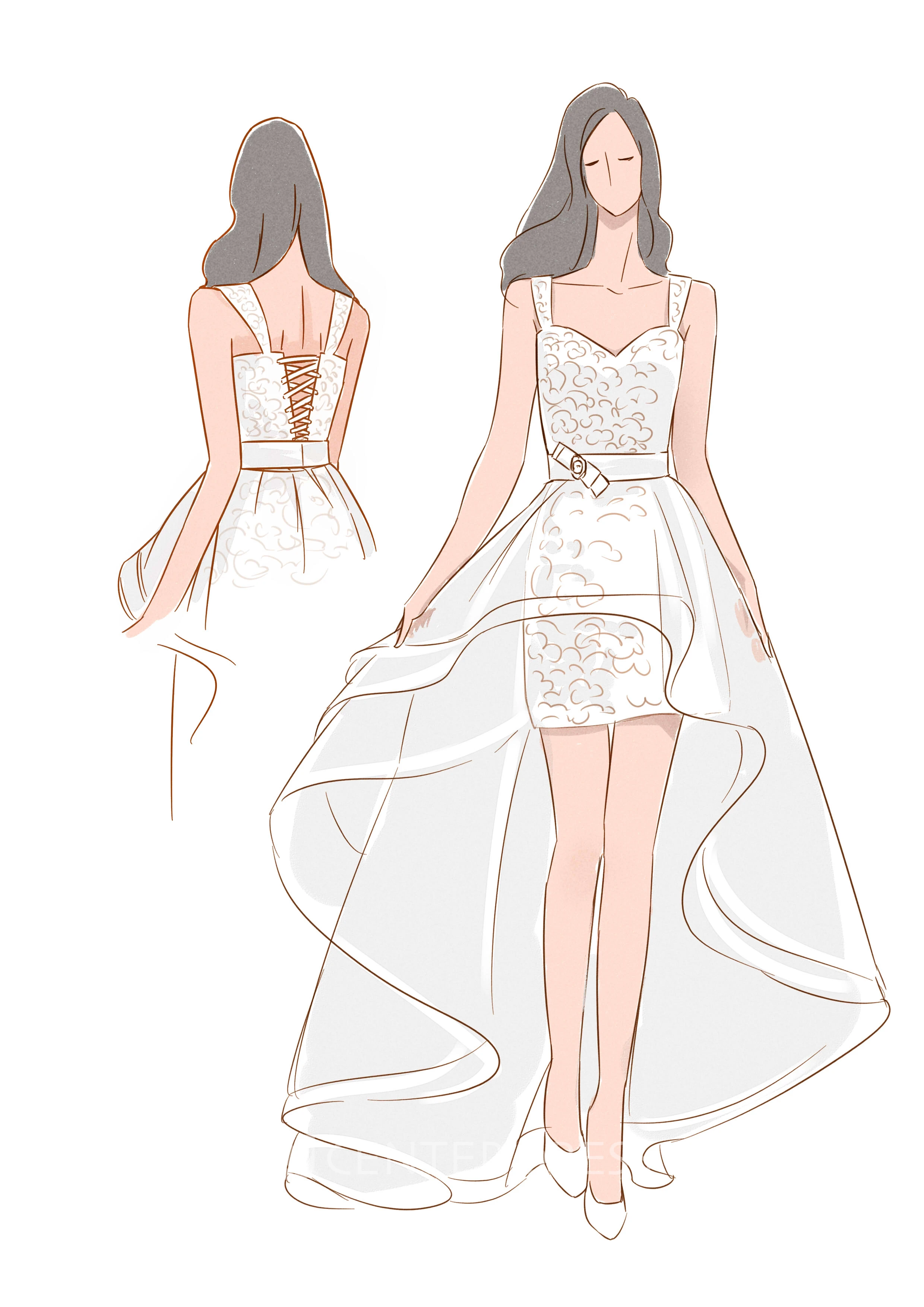 Beach Short Sexy Detachable A-Line Boho Lace Spring Wedding Dress Modern Romantic Mini Sweetheart Tied Back Bridal Gown