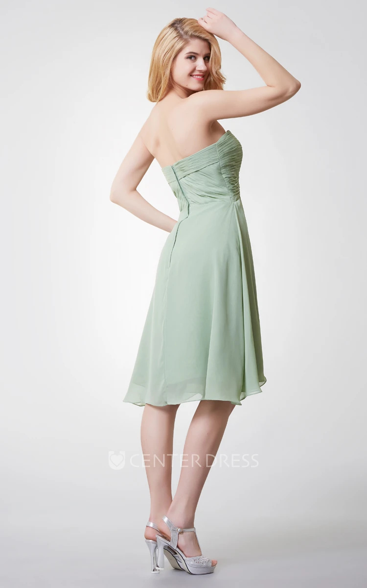 Sweetheart A-Line Knee Length Bridesmaid Dress