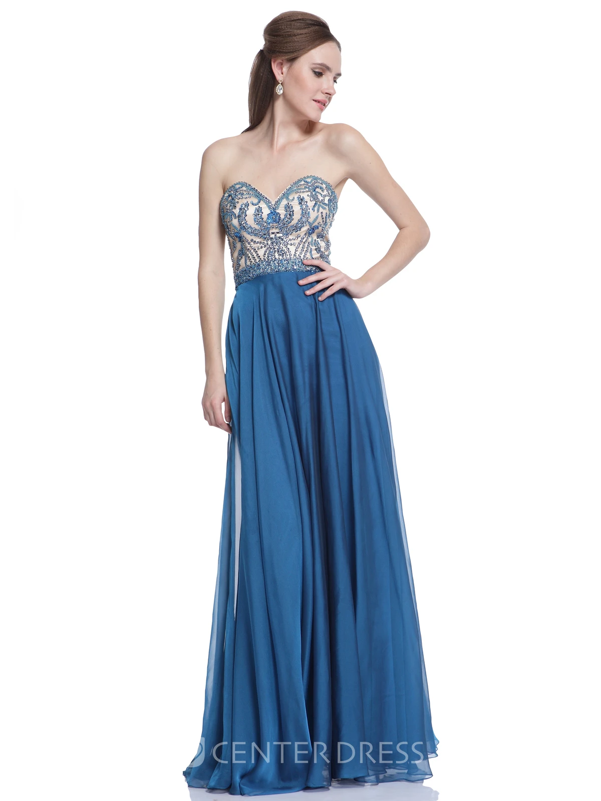 Sheath Sweetheart Sleeveless Backless Dress With Beading And Pleats