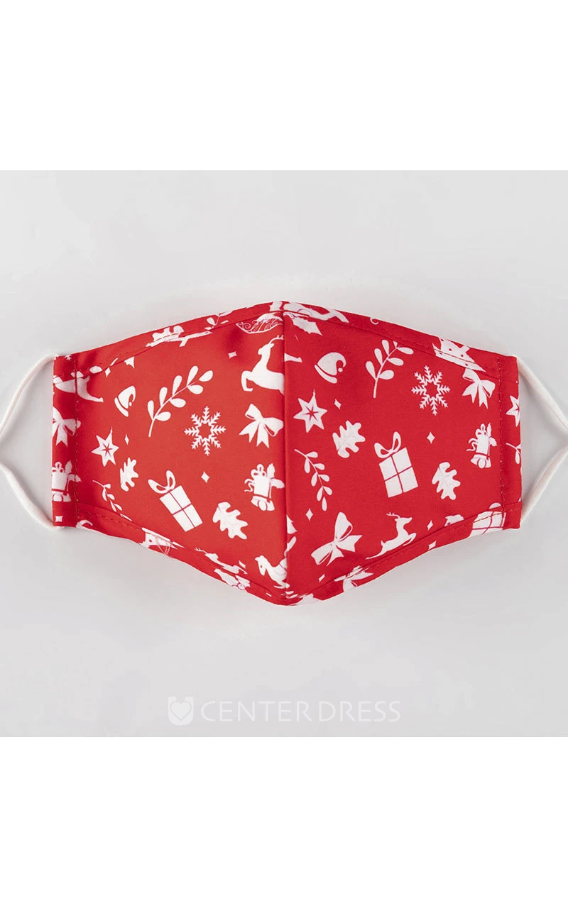 Non-medicial Christmas Cotton Washable Face Mask In 5 Colors