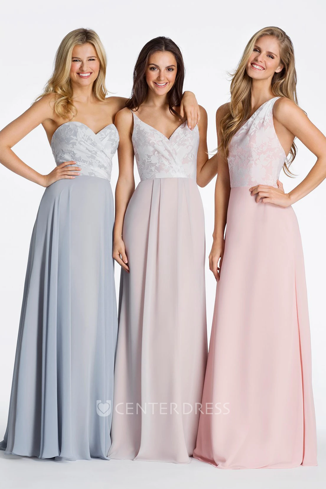 Sleeveless Sweetheart Appliqued Chiffon Bridesmaid Dress