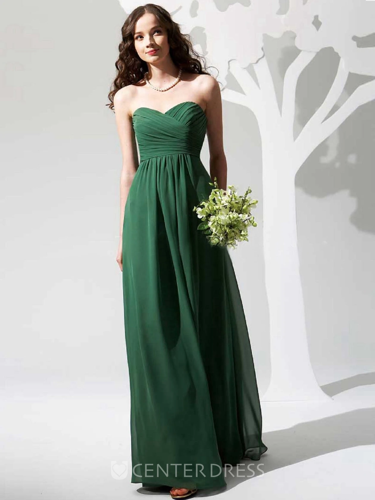 Simple Sweetheart A-Line Chiffon Bridesmaid Dress With Ruching