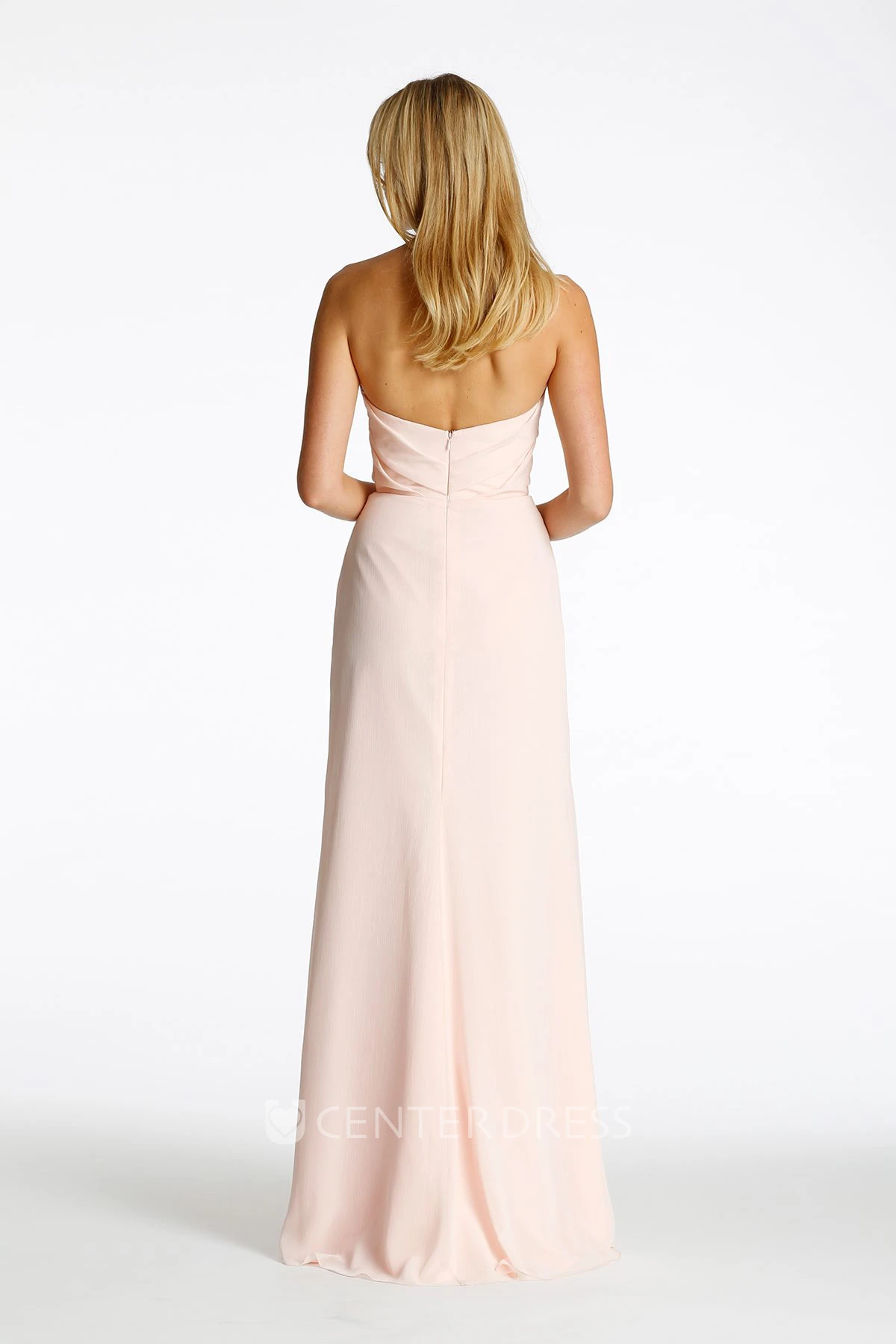 Jeweled Sweetheart Sleeveless Chiffon Bridesmaid Dress
