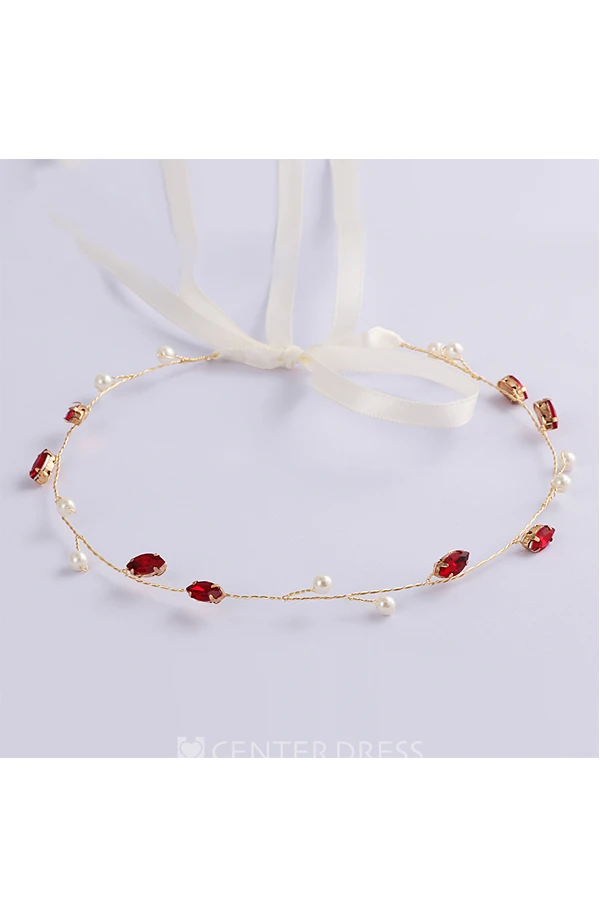 Western Style Hand-Woven Baroque Diamond Bridal Hairband