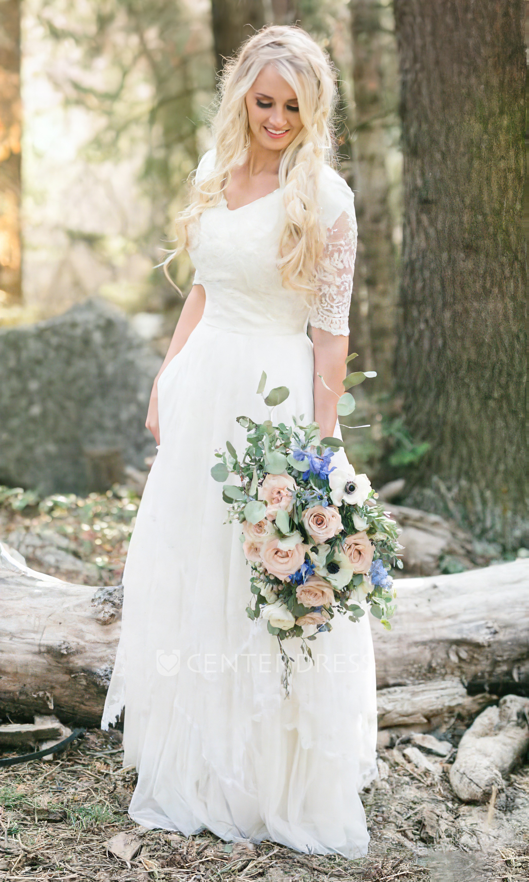 Bohemian country wedding outlet dress