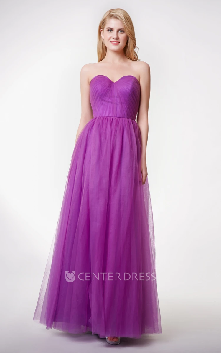 Pink Convertible Long A-line Tulle Bridesmaid Dresses Pink Convertible Long A-line Tulle Bridesmaid Dresses