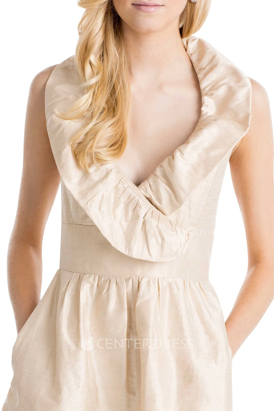 Short A-Line Sleeveless Cowl Neck Taffeta Muti-Color Convertible Bridesmaid Dress