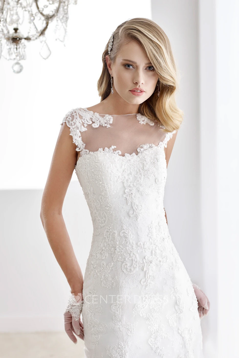 Sweetheart A-line Ruching Wedding Dress with Beaded Belt and Pleated Bodice