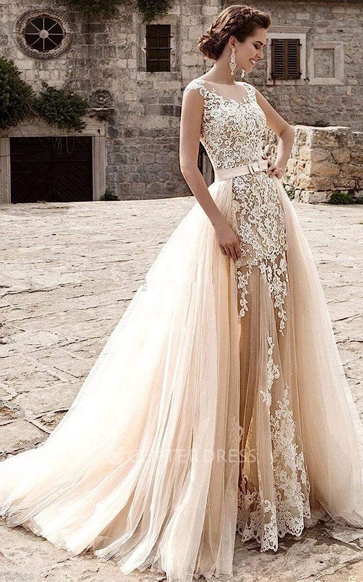 Modest Romantic Mermaid Lace Tulle Wedding Dress Country Garden 2023